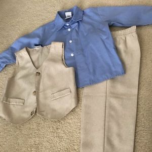 Boys 3 piece set (dress shirt, pants, vest)